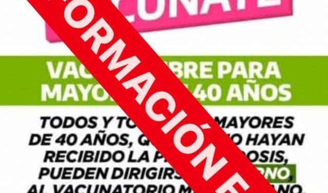 Desmintieron una fake news sobre la campaña de vacunación en la Provincia