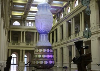 Un platense diseñó la Copa América gigante que recibió a la Selección campeona