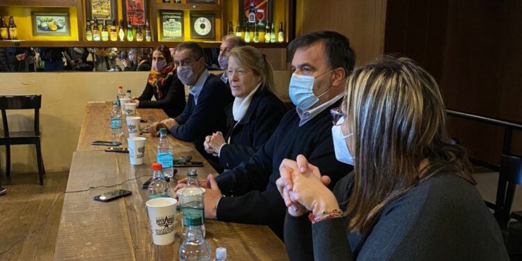 Margarita Stolbizer estuvo en La Plata junto a Frangul y Rovella