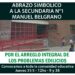 Se realizó un abrazo simbólico en la escuela Manuel Belgrano