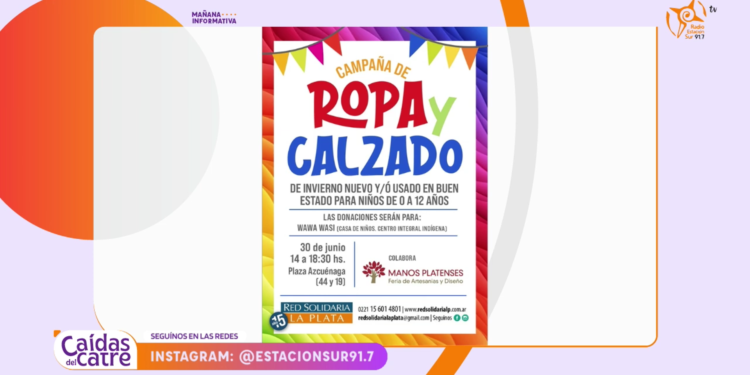 La Red Solidaria de La Plata lanza campaña de donación de ropa y calzado