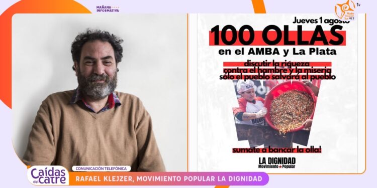 El Movimiento Popular La Dignidad lleva adelante 100 ollas populares en el AMBA y La Plata