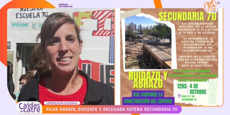 La Secundaria N° 70 de La Plata reclama continuidad en la construcción de su edificio propio