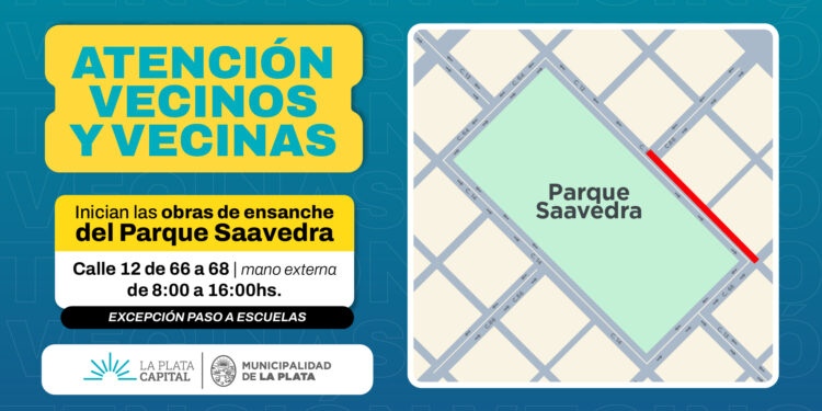 PARQUE SAAVEDRA: CONTINÚAN LOS CORTES POR LAS OBRAS DE FRESADO