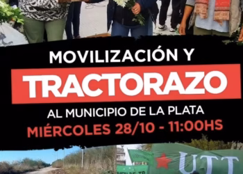 Tractorazo en La Plata: productores reclaman mejoras para los caminos rurales